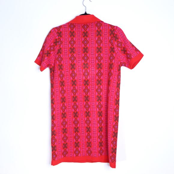 FREE PEOPLE NWT Kitt Mini Sweater Dress Red Printed Short Sleeve Women's XS - Picture 3 of 11